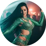 dancing girls round shape